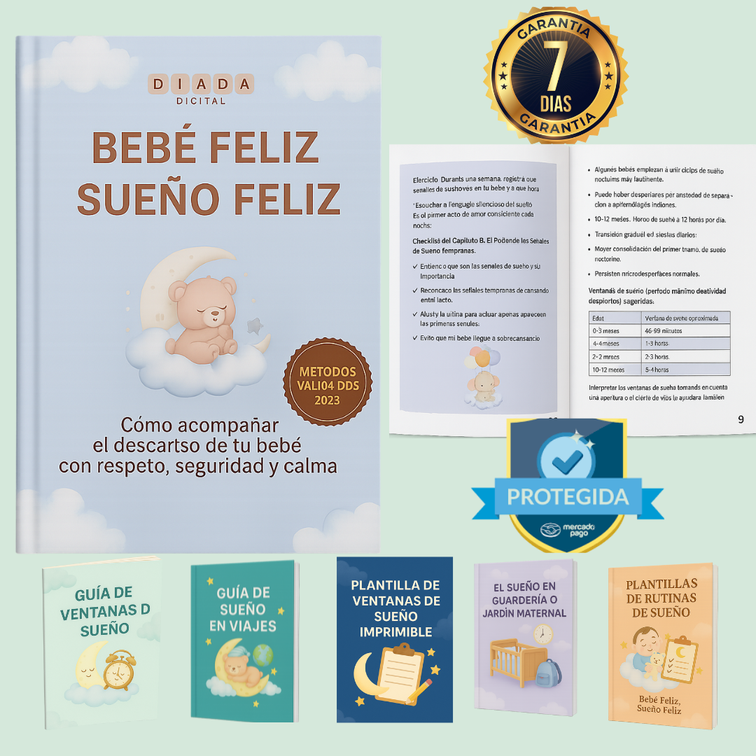 BEBÉ FELIZ, SUEÑO FELIZ - ¡Mejora el sueño de tu bebé en 7 días! + 7 BONOS De Regalo 🎁